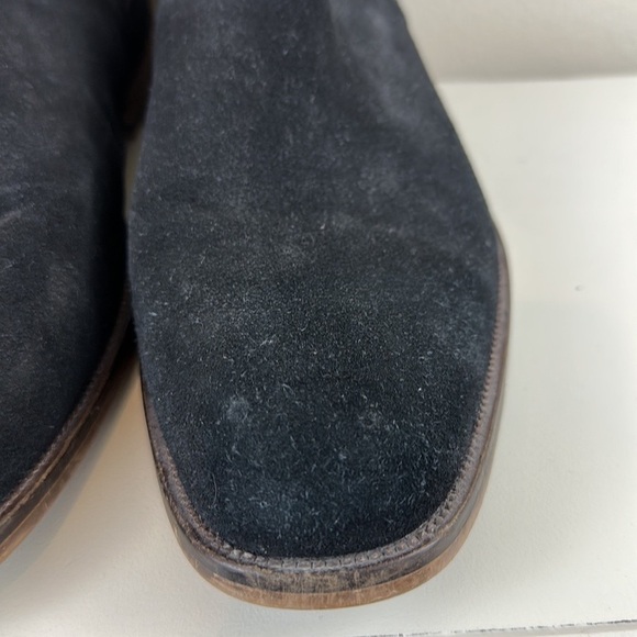Aldo Vianello Men's Size 11 Blue Suede Chelsea Boots Slip On Almond Toe - Picture 4 of 10